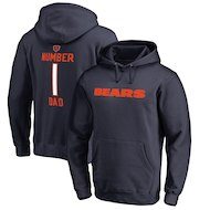 Men's NFL Pro Line by Fanatics Branded Navy Chicago Bears Big & Tall Number 1 Dad Pullover Hoodie