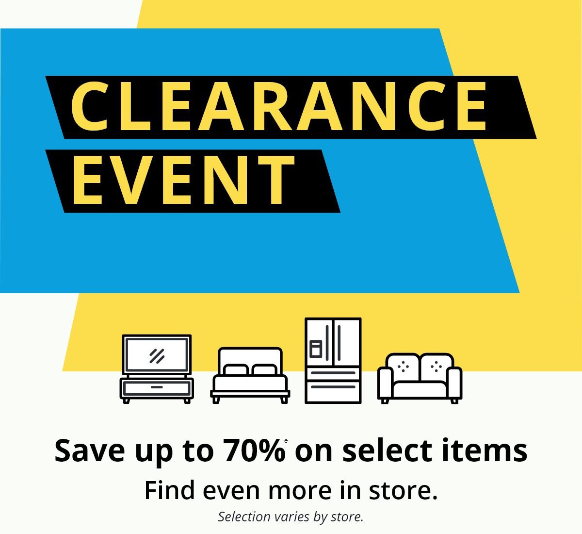 Save up to 70% on clearance