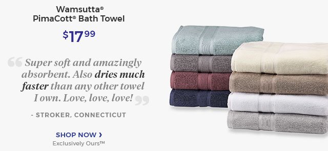 Wamsutta(R) PimaCott(R) bath Towel $17.99. Shop now