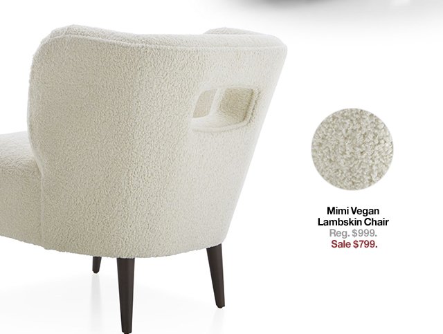 Mimi Vegan Lambskin Chair Reg. $999. Sale $799
