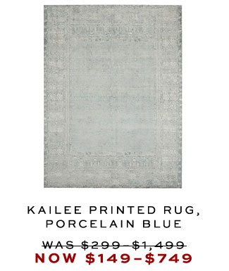 KAILEE PRINTED RUG, PORCELAIN BLUE