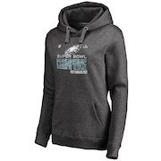 Women's Philadelphia Eagles NFL Pro Line by Fanatics Branded Heathered Charcoal Super Bowl LII Champions Trophy Collection Locker Room Pullover Hoodie