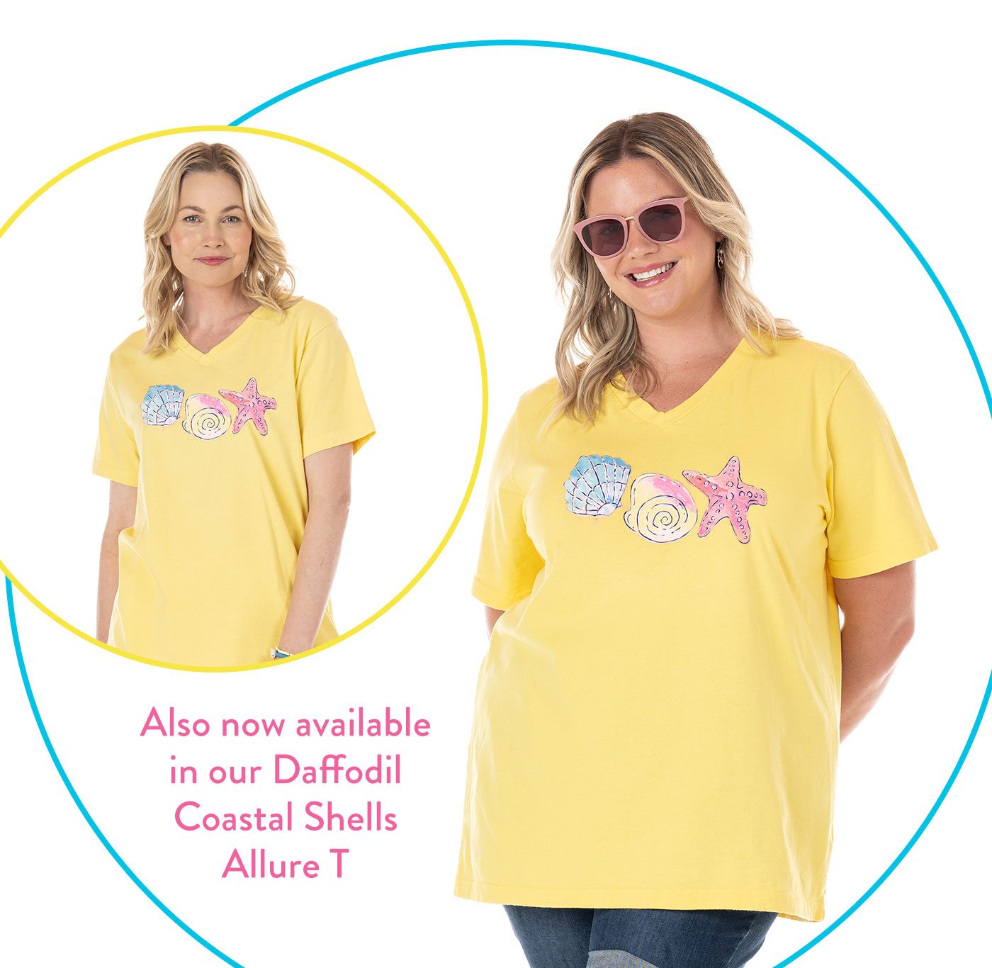 Also now available in our Daffodil Coastal Shells Allure T.