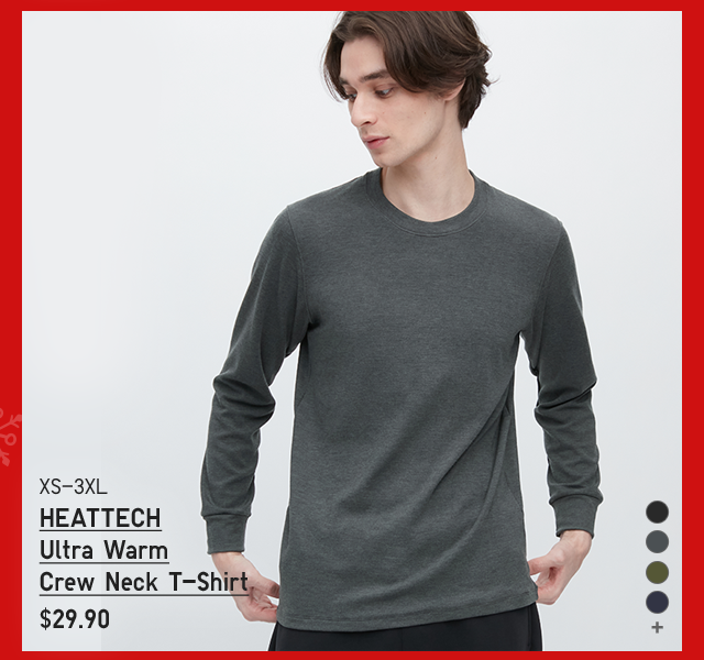 PDP5 - MEN HEATTECH ULTRA WARM CREW NECK T-SHIRT