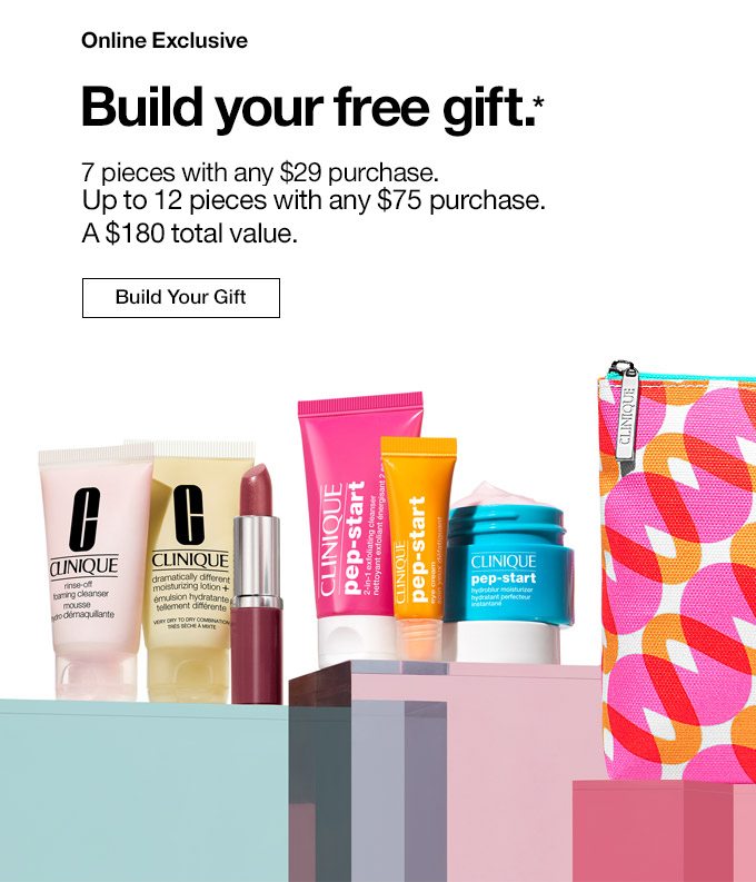 Online Exclusive Build your free 7-piece Standout Eyes gift with any $29 purchase.* $75 Value Build Your Gift.