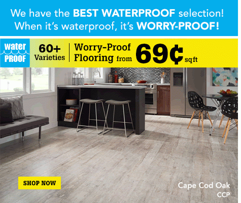 Worry-Proof Flooring from 69c/sqft