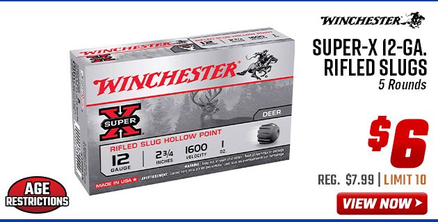 Winchester Super-X 12-GA. Rifled Slugs