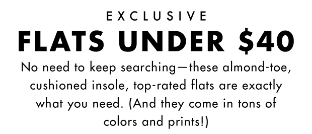 FLATS UNDER $40