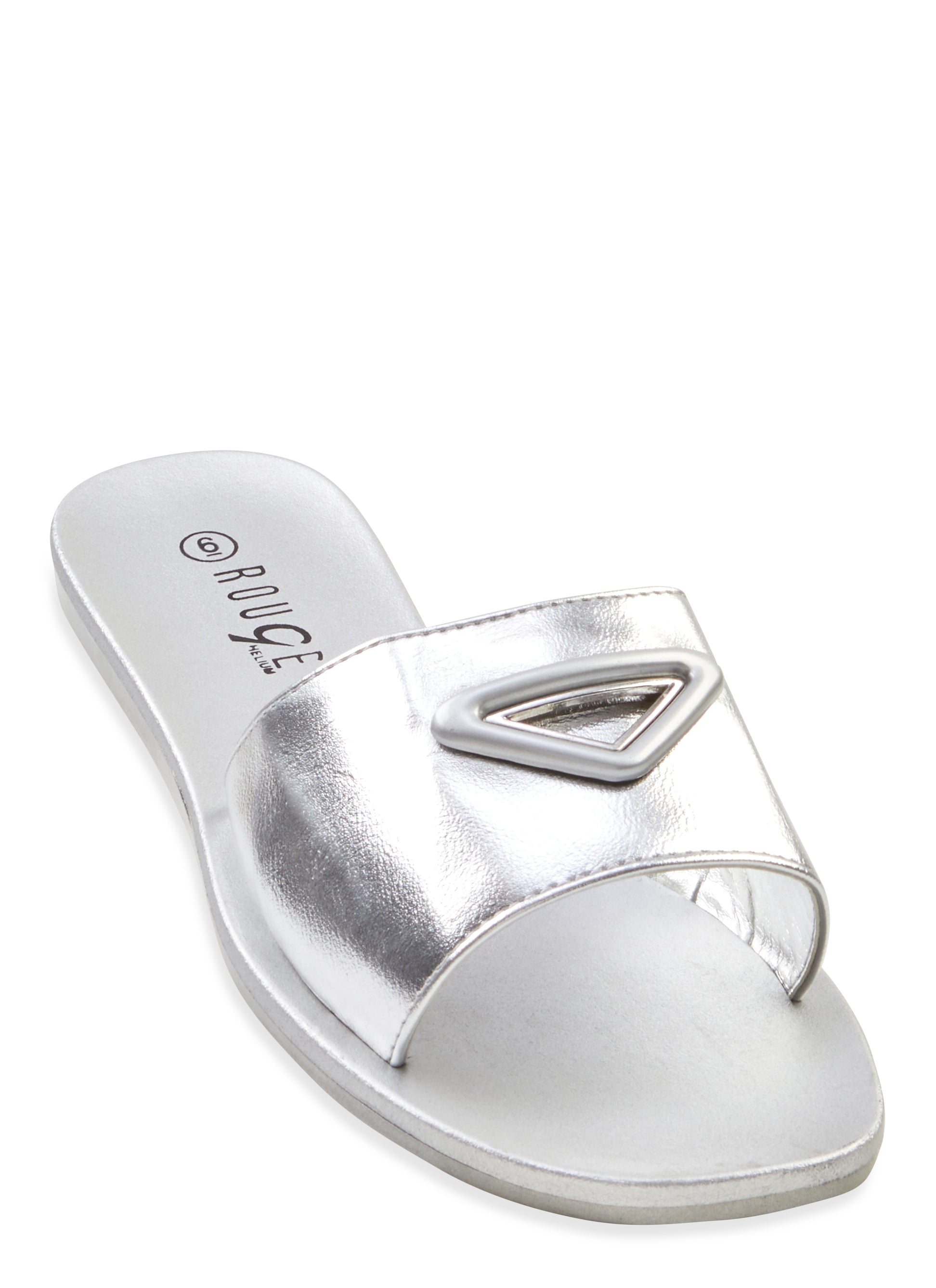 Triangle Pendant Slide Sandals