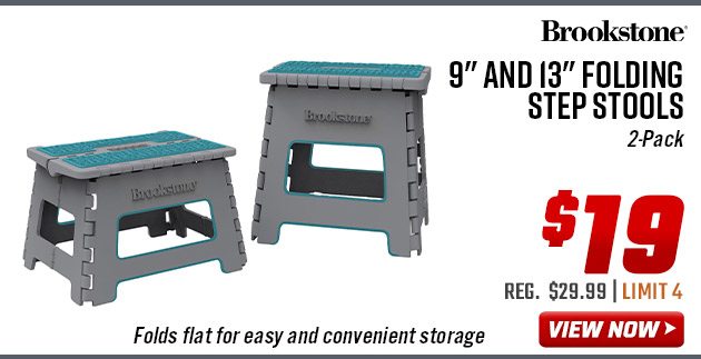 Brookstone 9'' and 13'' Folding Step Stools