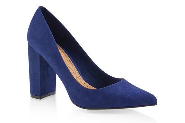 Pointed Toe Block Heel Pumps