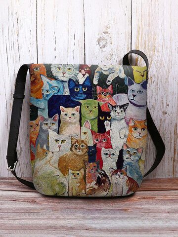 Cat Pattern Large Capacity Tote Handbag