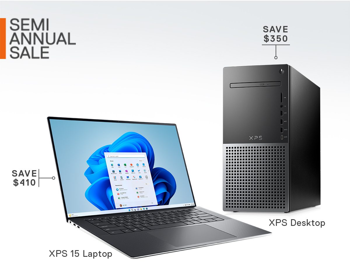SEMI ANNUAL SALE | XPS 15 Laptop | XPS Desktop