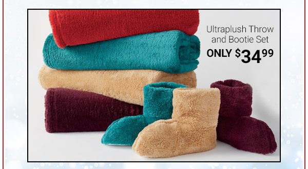 Ultraplush Throw and Bootie Set Only $34.99