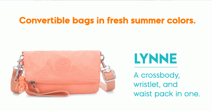 Convertible bags in fresh summer colors. Lynee. 