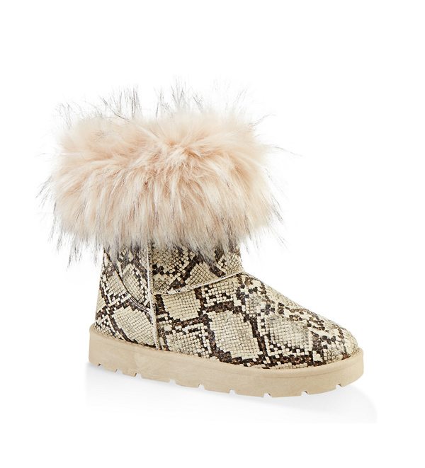 Faux Fur Cuff Boots