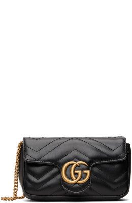 Gucci - Black Super Mini GG Marmont Bag