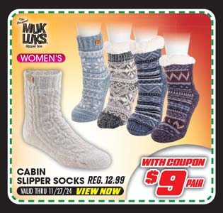 Muk Luks Women's Cabin Slipper Socks