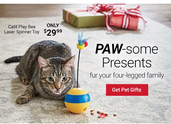 Paw-some Presents fur your four-legged family. Get Pet Gifts!