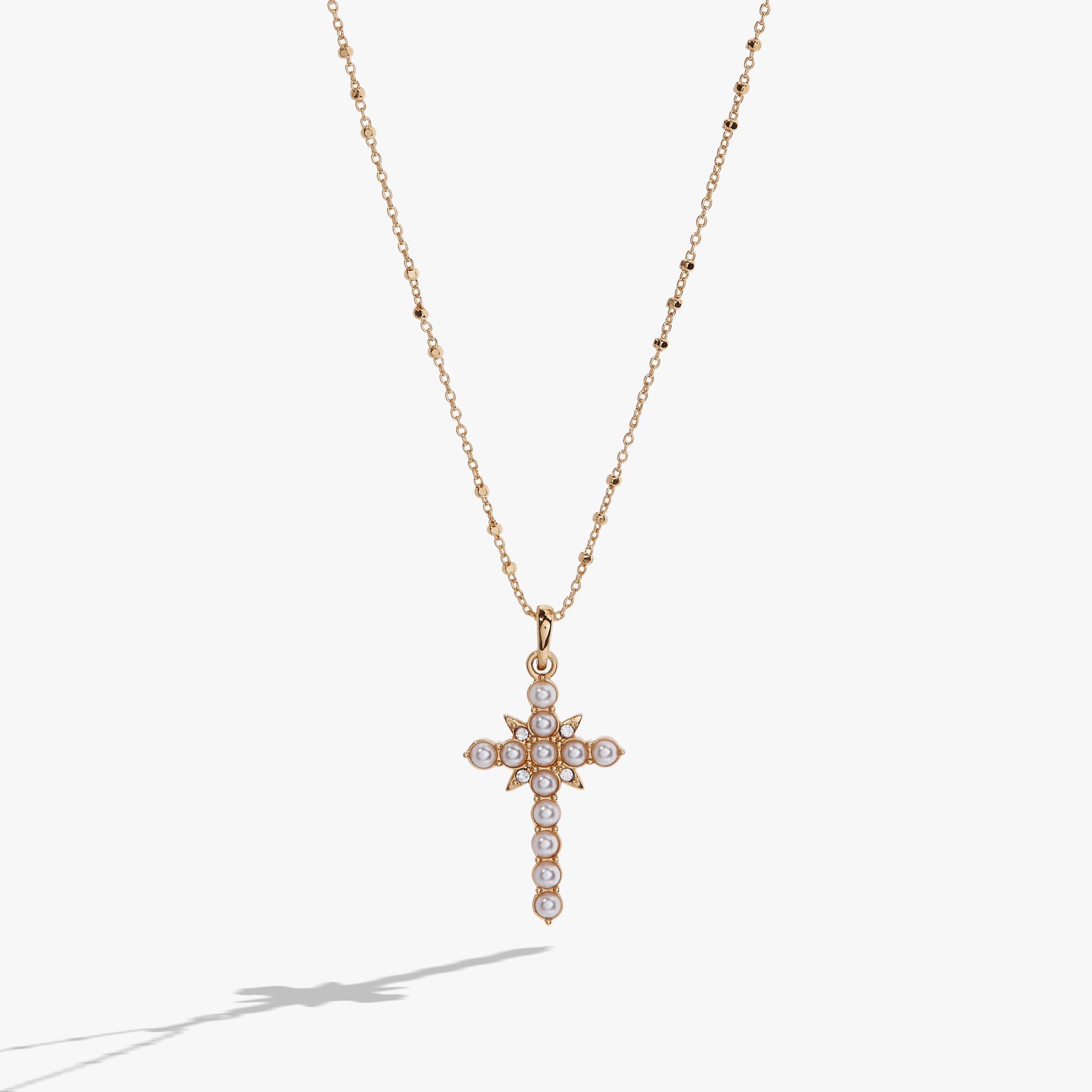 Image of Divine Guides Cross Pendant Necklace