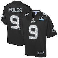 Men's Philadelphia Eagles Nick Foles NFL Pro Line by Fanatics Branded Black Super Bowl LII Fashion Jersey