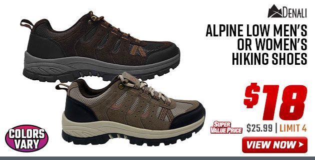 Denali Alpine Low Men's or Women's Hiking Shoes