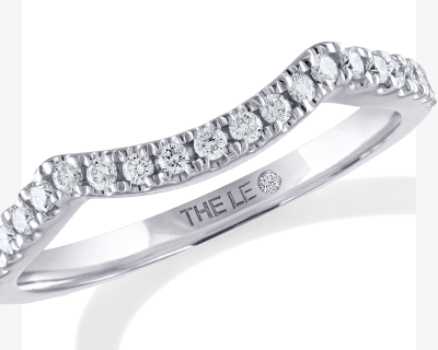 THE LEO Diamond Wedding Band 1/5 ct tw Round-cut 14K White Gold