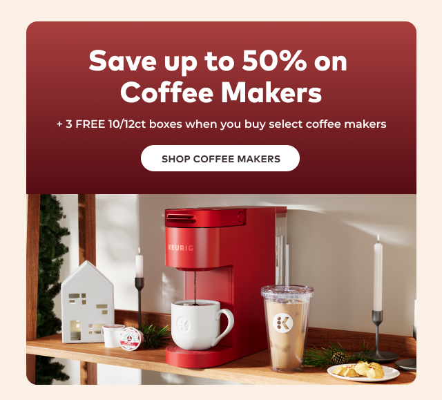 Save up to 50% on Coffee Makers