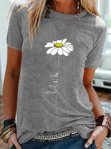 Dasiy Flower Print T-shirt