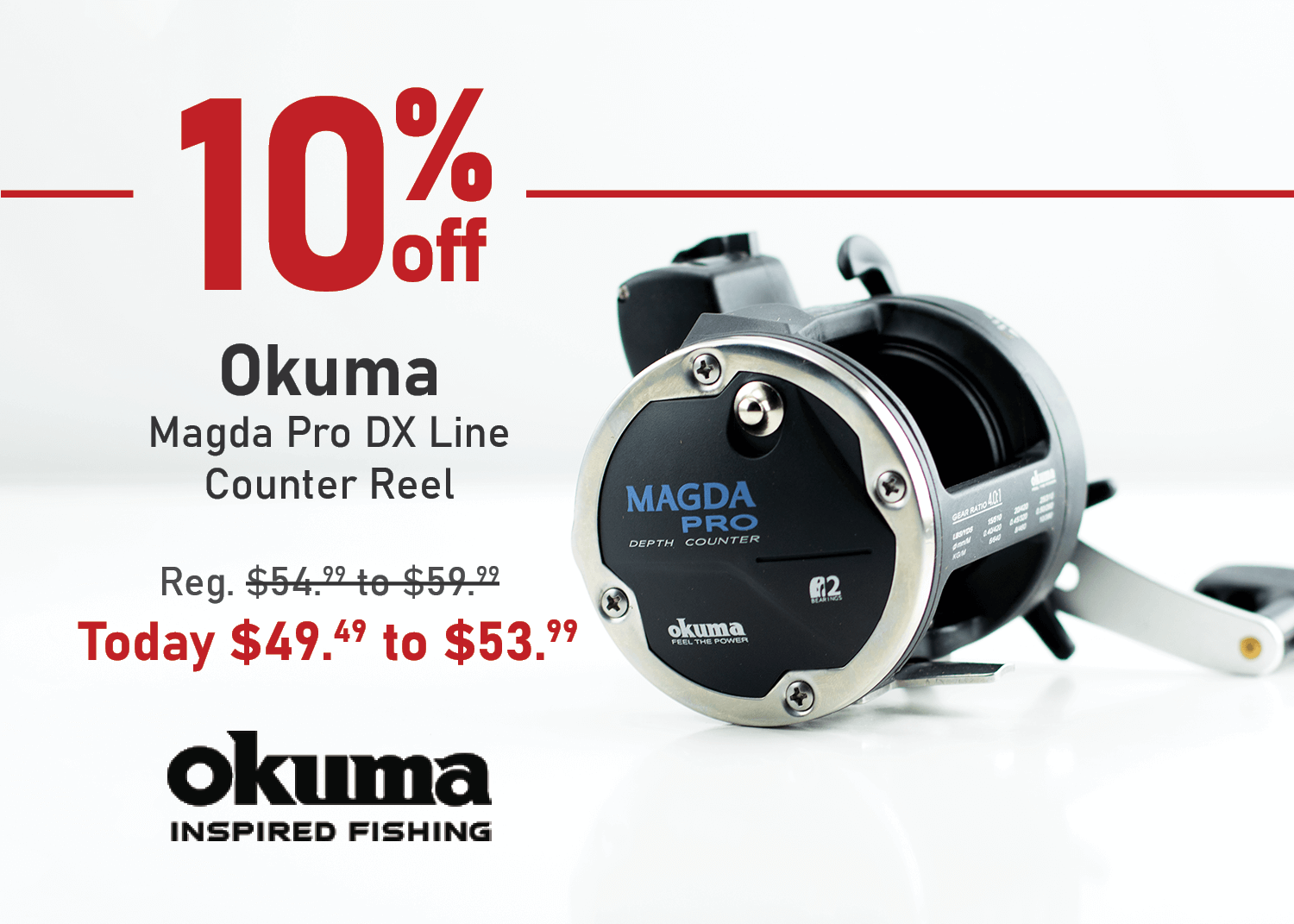 Save 10% on the Okuma Magda Pro DX Line Counter Reel