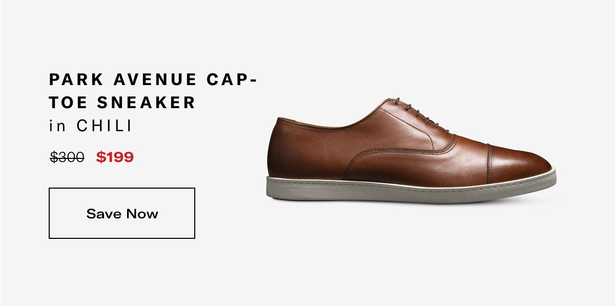 Click Here To Save On The Park Avenue Cap-toe Sneaker In Chili, Regular Price $300, Available For $199 During Black Friday Sale