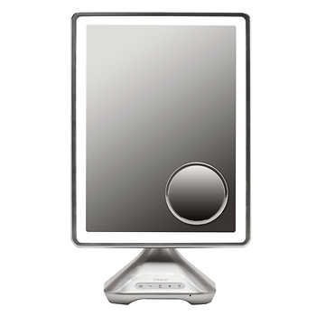 10-inch x 13-inch Telescoping Portable Vanity Mirror with Bluetooth / Speakerphone and USB Charging