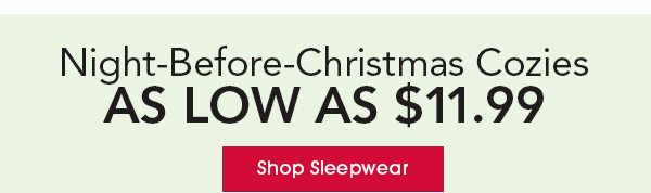 Night-Before-Christmas Cozies, as Low as $11.99