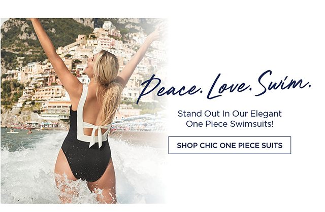 Peace. Love. Swim. - Shop Chic One Piece Suits