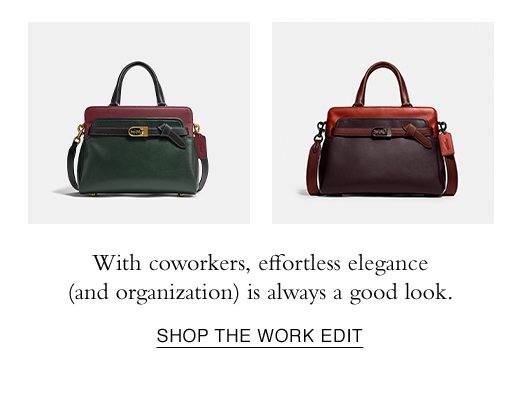 With coworkers, effortless elegance (and organization) is always a good look. SHOP THE WORK EDIT