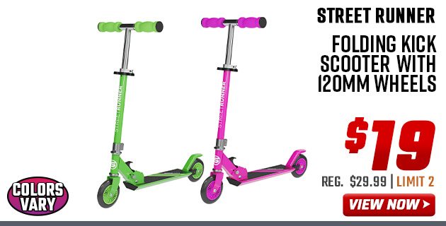 ''Street Runner Folding Kick Scooter with 120mm Wheels''