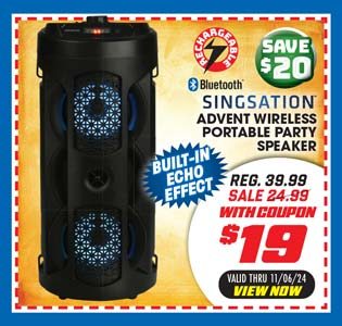 Singsation Advent Wireless Rechargeable Portable Party Speaker