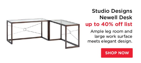 Studio Designs Newell Desk - up to 40% off list - Ample leg room and large work surface meets elegant design.