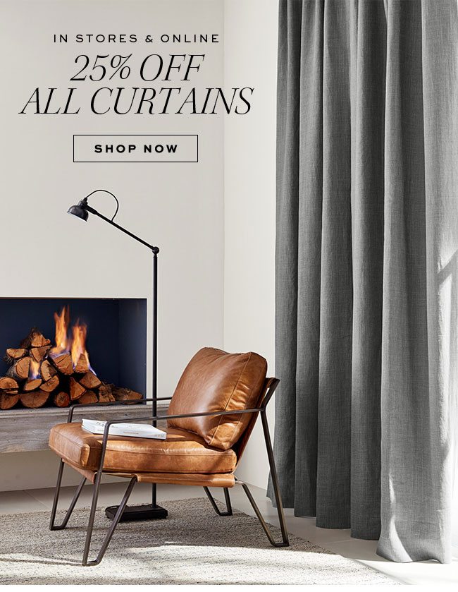 25% OFF ALL CURTAINS