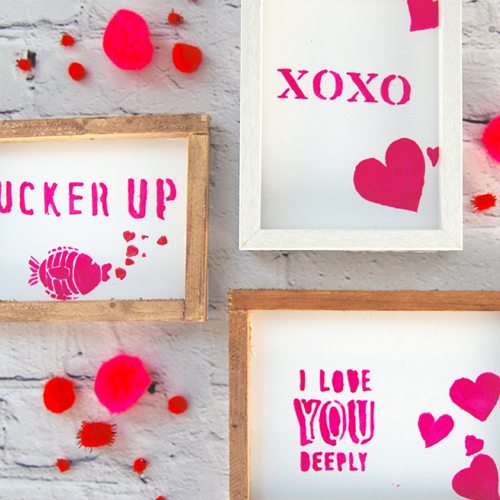 Valentine's Day Canvas Signs