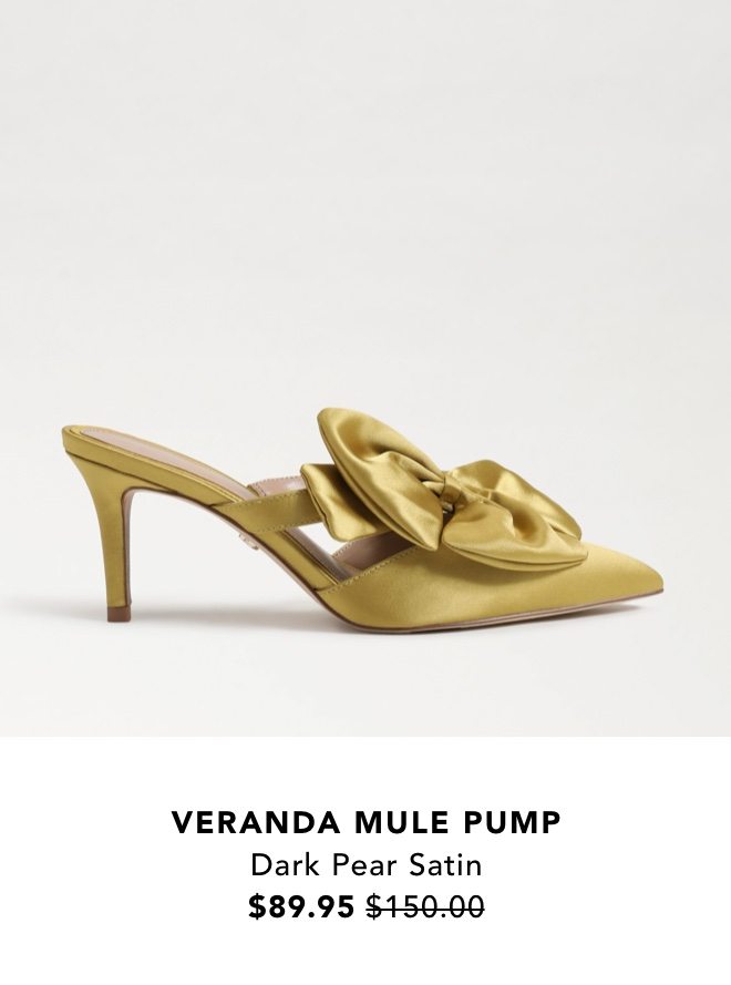 Veranda Mule Pump (Dark Pear Satin) $89.95 