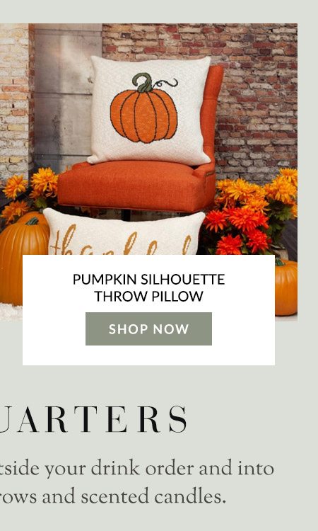 Pumpkin Silhouette Throw Pillow 