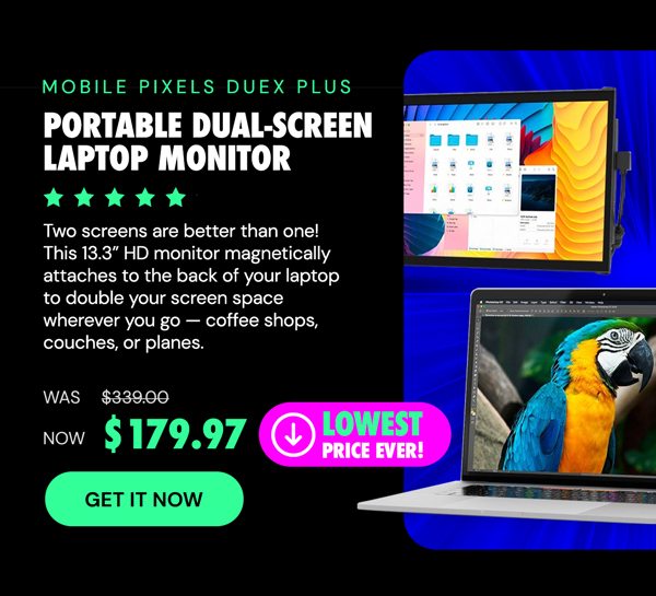 Mobile Pixels DUEX Plus: Portable Dual-Screen Laptop Monitor