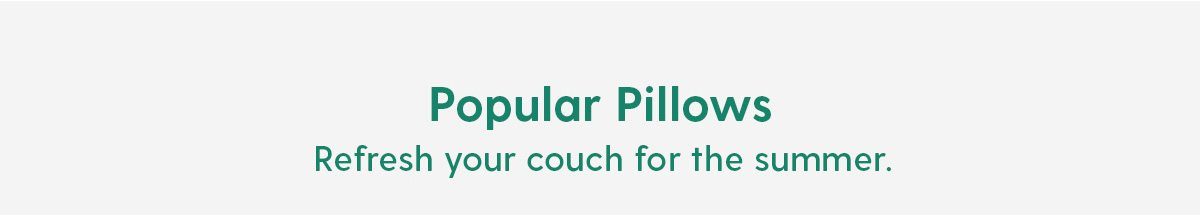 Popular Pillows Refresh your couch for the summer. 