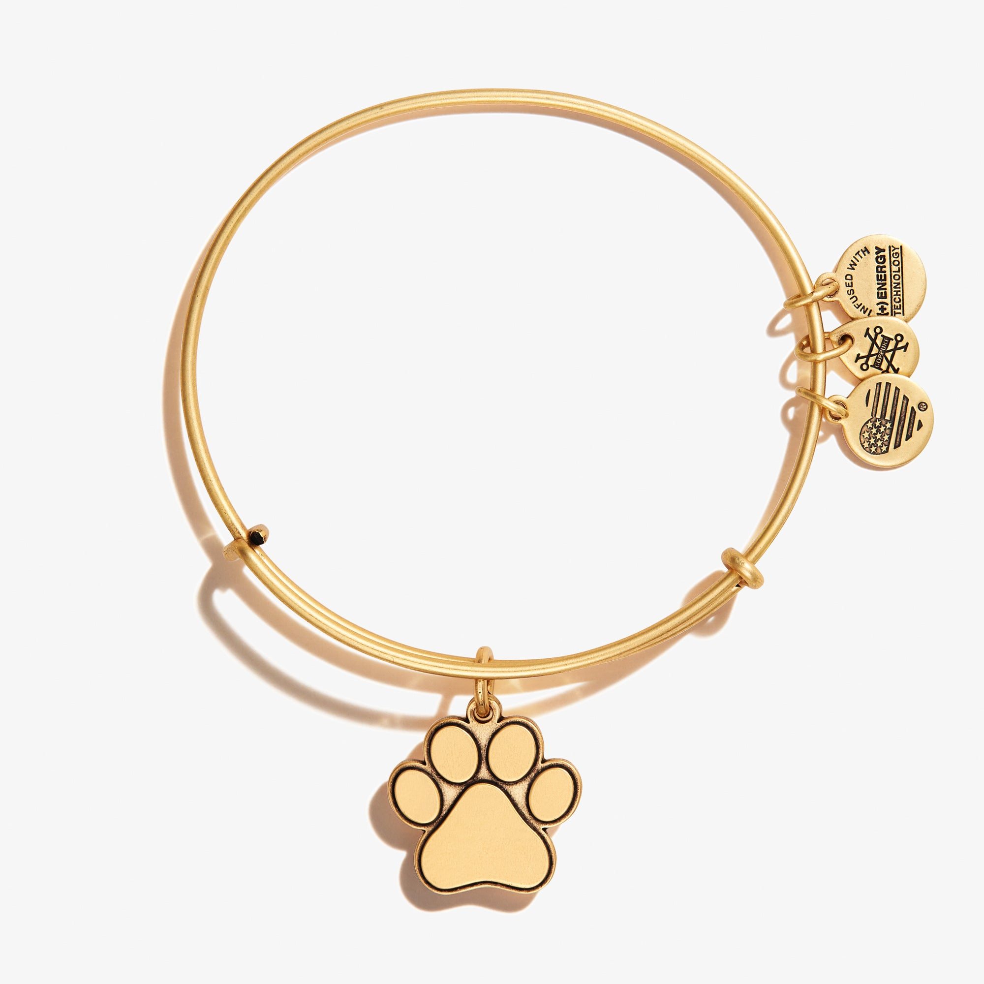 Image of Paw Print Charm Bangle