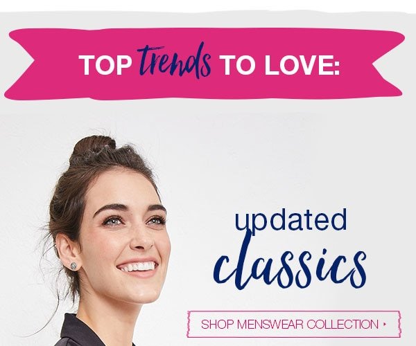 Top trends to love: Updated classics. Shop Menswear Collection.