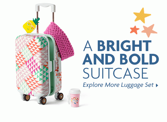 A BRIGHT AND BOLD SUITCASE - Explore More Luggage Set