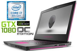 Alienware 17 R5 Intel Core i7-8750H Six-Core 17.3 1080p 60Hz G-SYNC Gaming Laptop (GTX 1080 OC, 16GB RAM & Dual Storage)