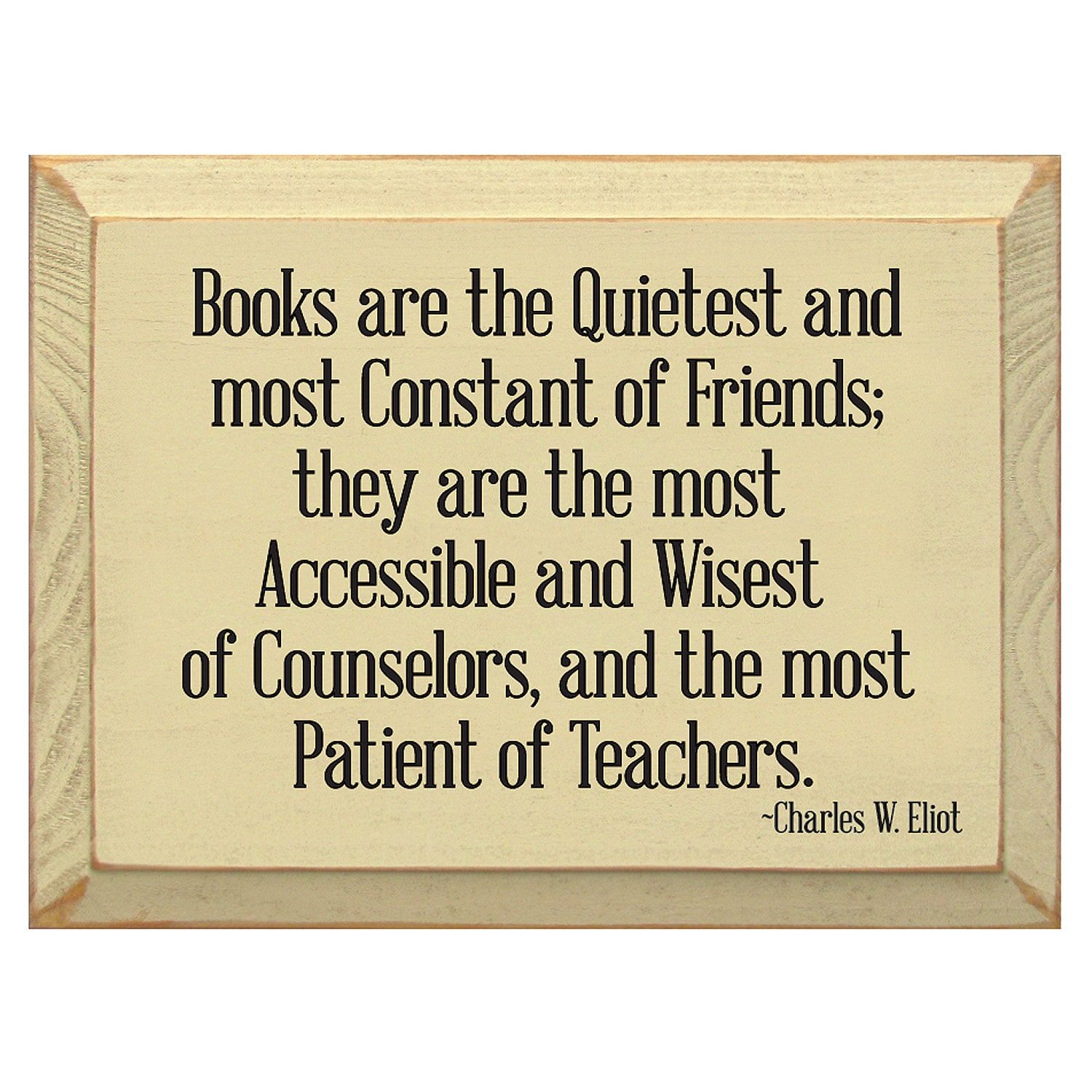 Books Wooden Plaque