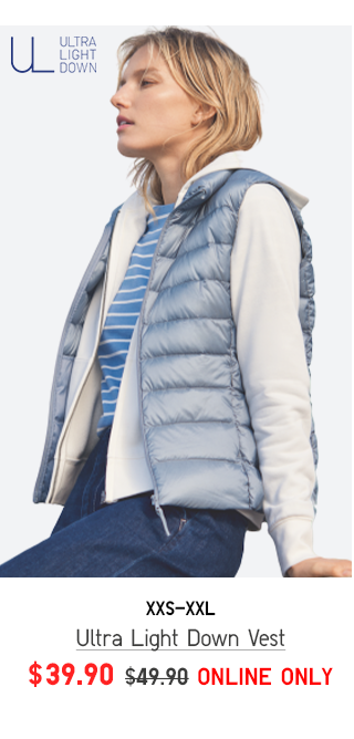 ULTRA LIGHT DOWN VEST $39.90